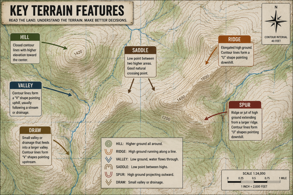 key terrain features