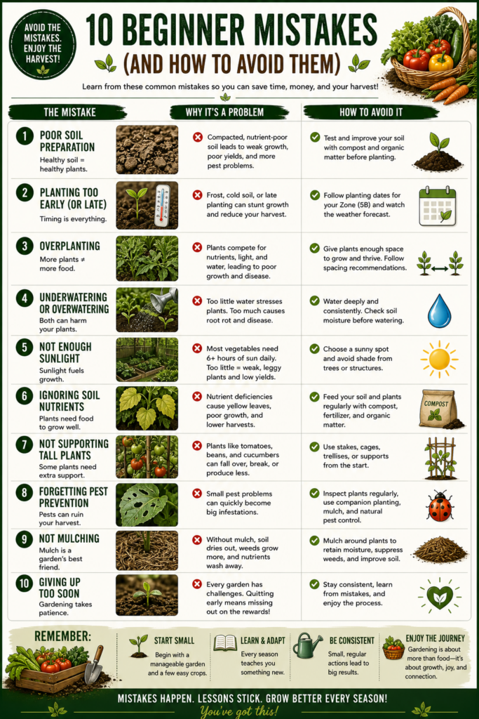 10 Beginner  Gardening Mistakes