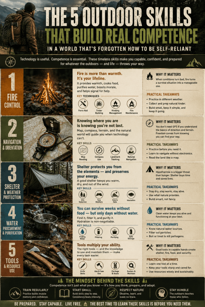 5 Outdoor Skills Infographic