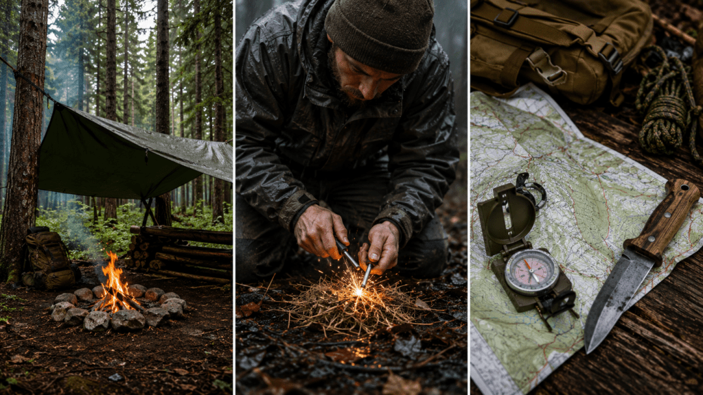 Tarp Fire Starting and Navigation