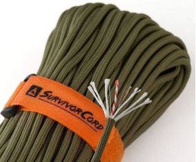 Paracord bundle for tarp lines, camp repairs, knot practice, gear tie-downs, and outdoor utility use.