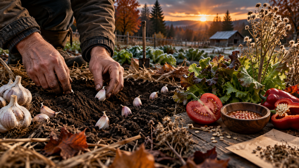 planting garlic in the fall time
