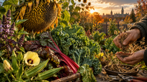 fall garden harvest plants